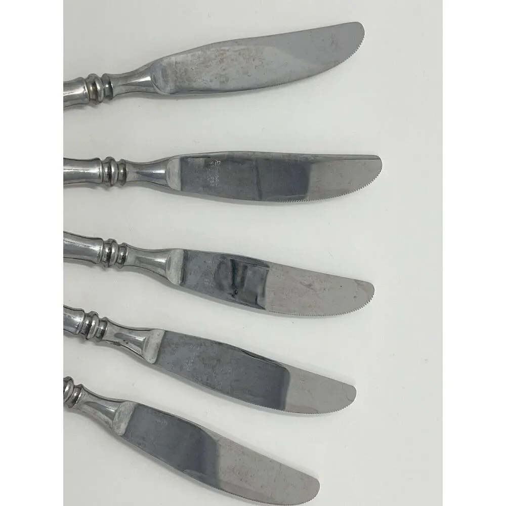 Reed & Barton Rebacraft Japan Stainless Perth Dinner Knife 8 3/8” Set Of 5